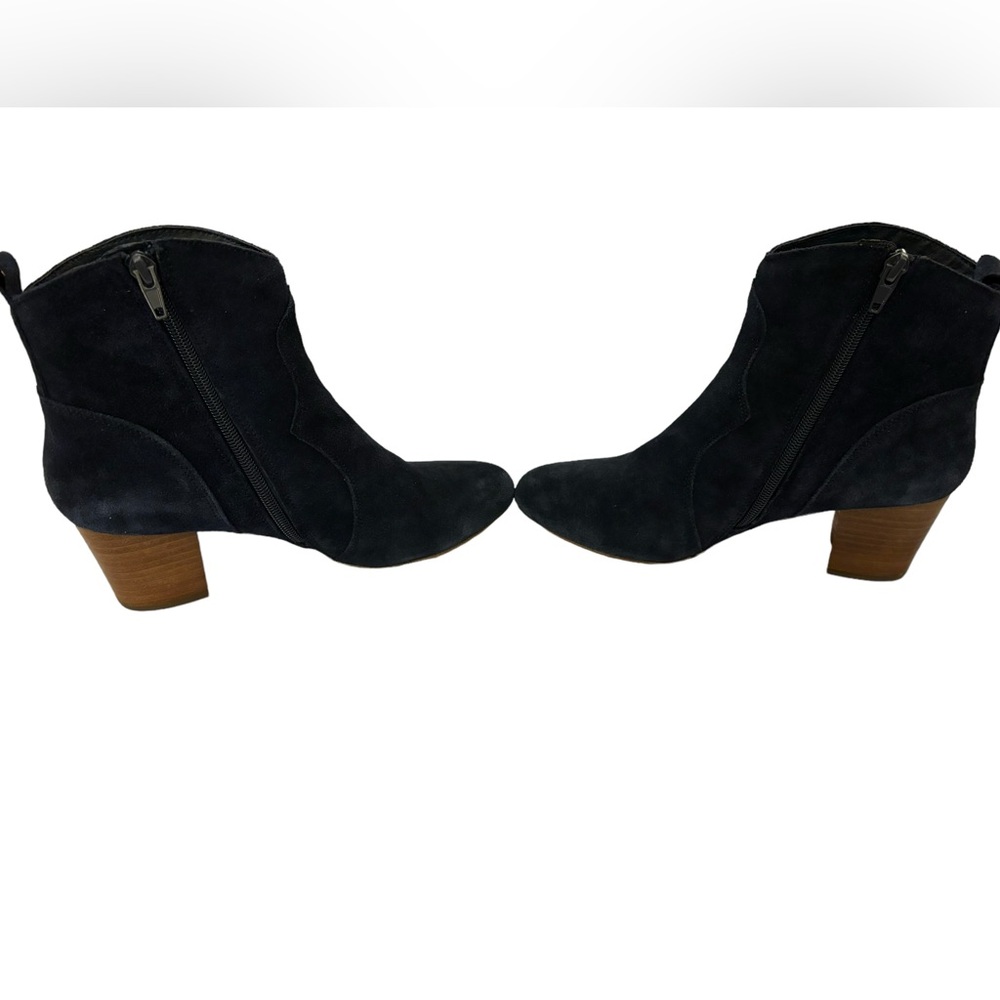 Steve Madden Women’s Dark Blue Hipster Suede Ankle Boots Size 8 - Picture 6 of 10